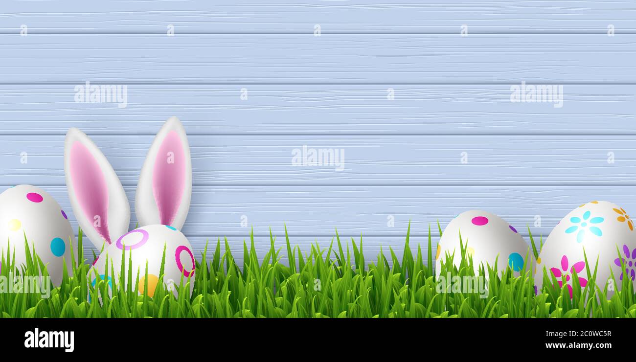 Vector Easter holiday banner. Stock Vector