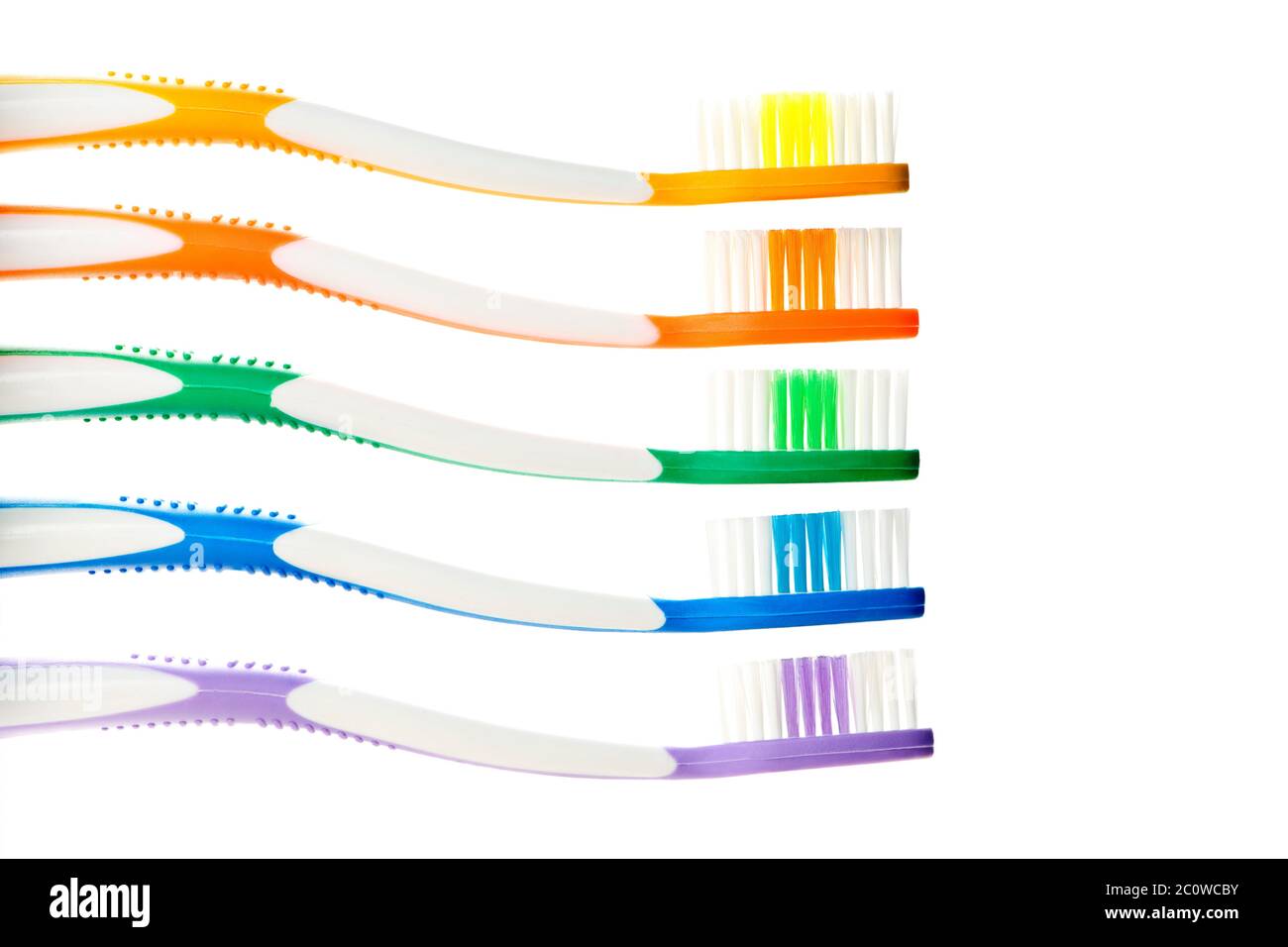 tooth brush toothbrush bristles toothbrushes paintbrush brushing close blue Stock Photo
