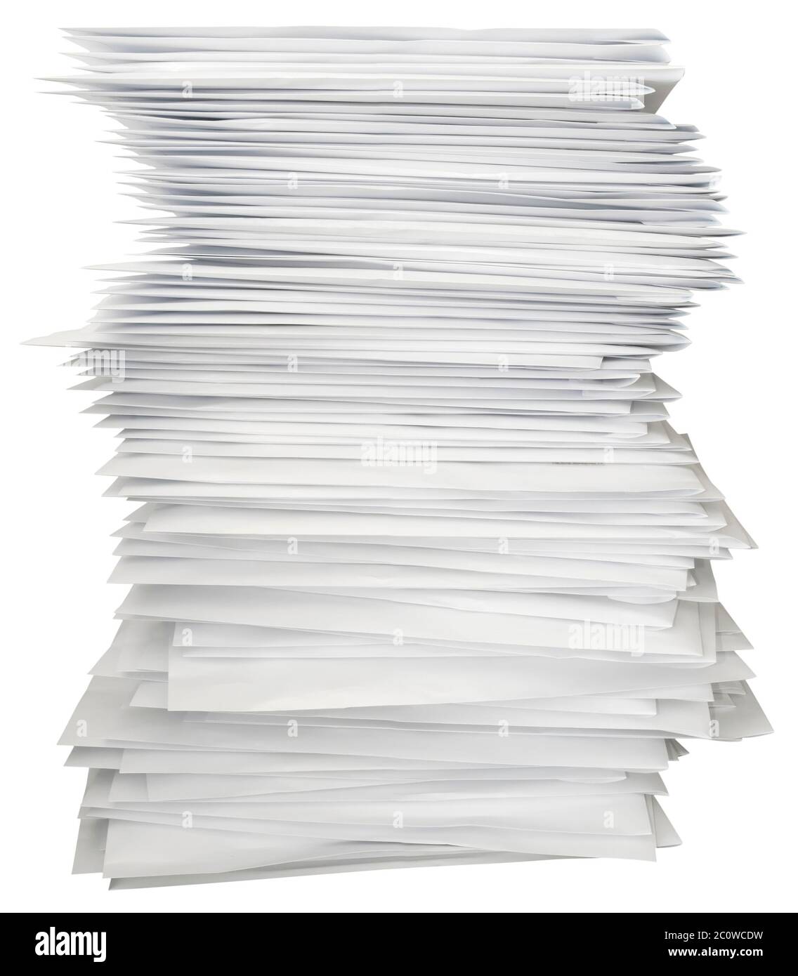 wait waiting letters stacked post paperwork bunch folders isolated Stock Photo