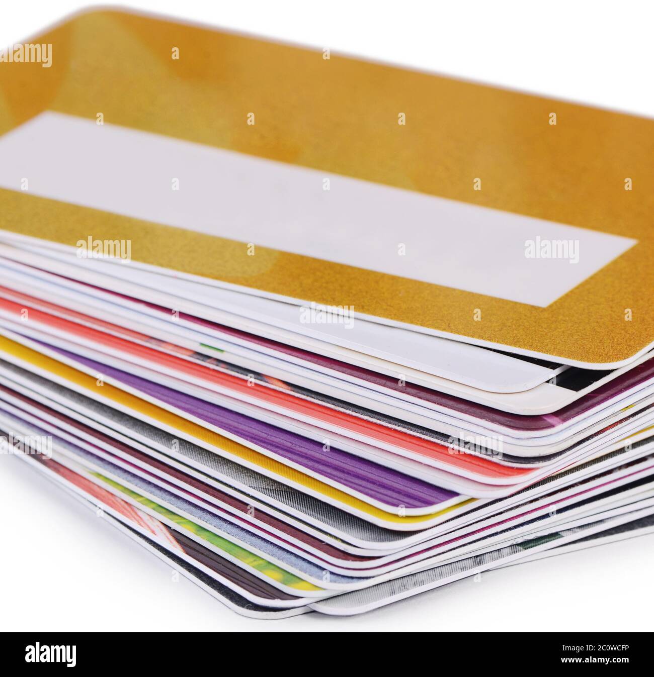 Plastic card isolated on white background Stock Photo - Alamy