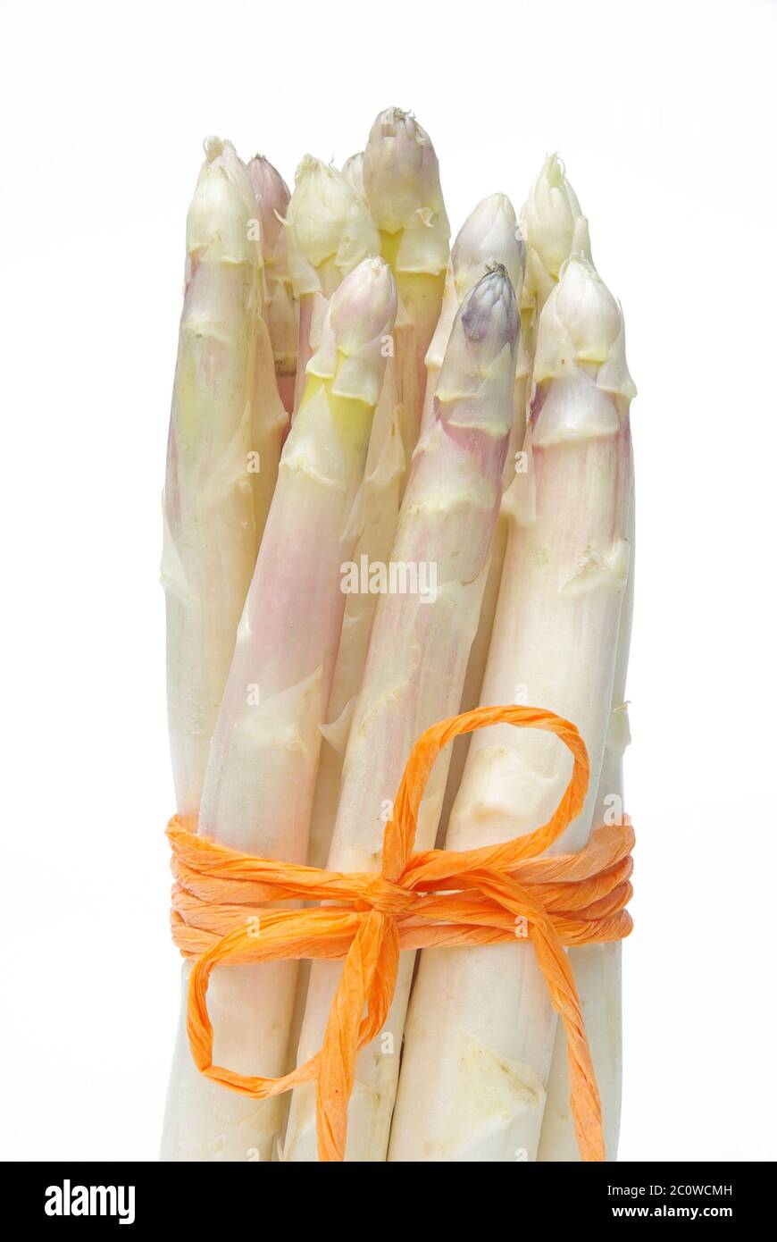 optional vegetable asparagus league pale bright pure white snow white healthy Stock Photo