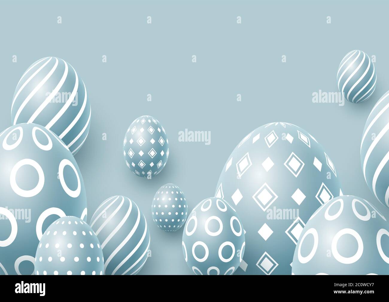 Abstract Easter blue background. Stock Vector