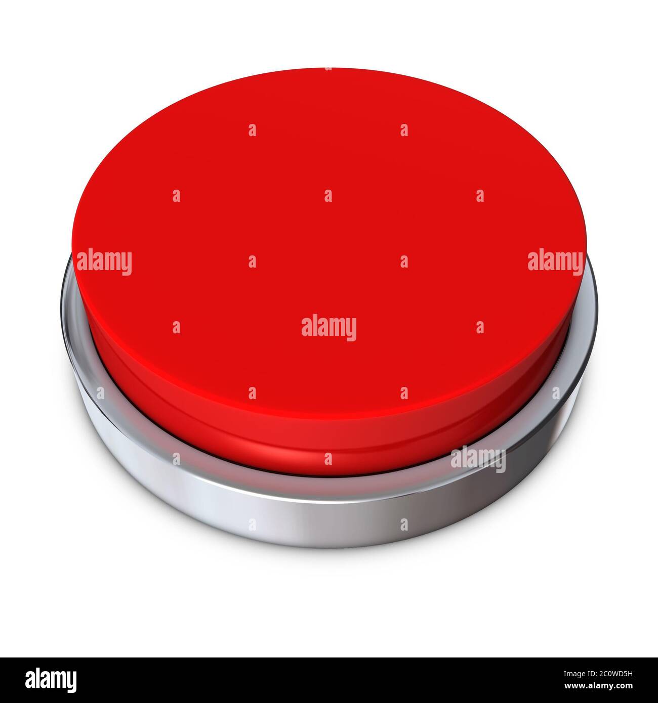 red round push button borderd by a metallic ring - design template Stock Photo
