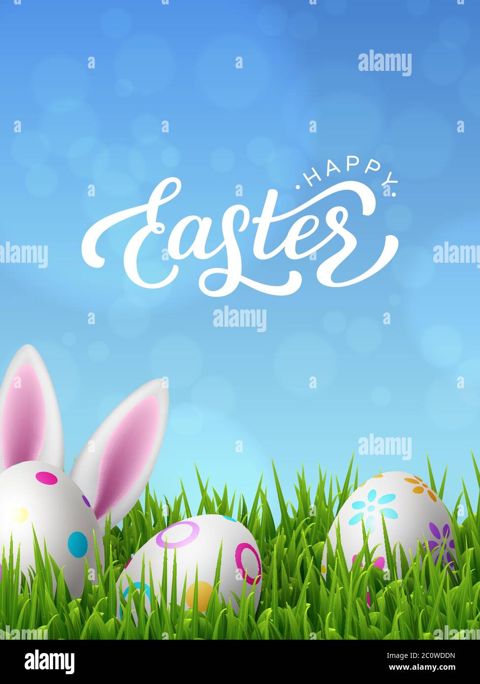 Vector Happy Easter greeting poster Stock Vector Image & Art Alamy