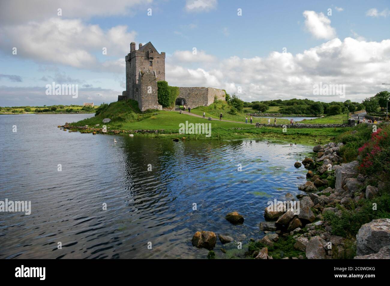bay ireland irish castle landmark chateau shine shines bright lucent light Stock Photo