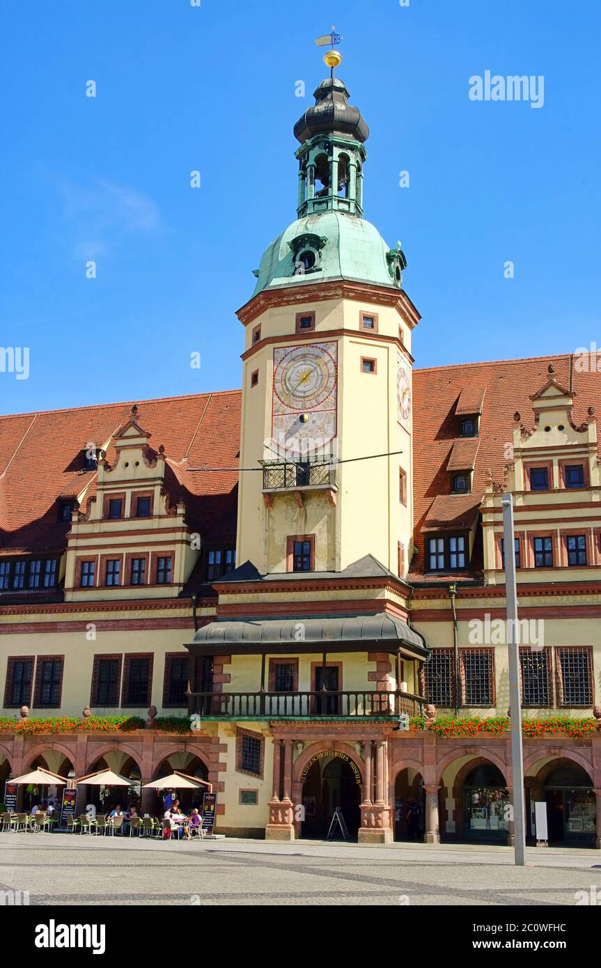 city, town, germany, german federal republic, town hall, saxony, Leipzig, Stock Photo