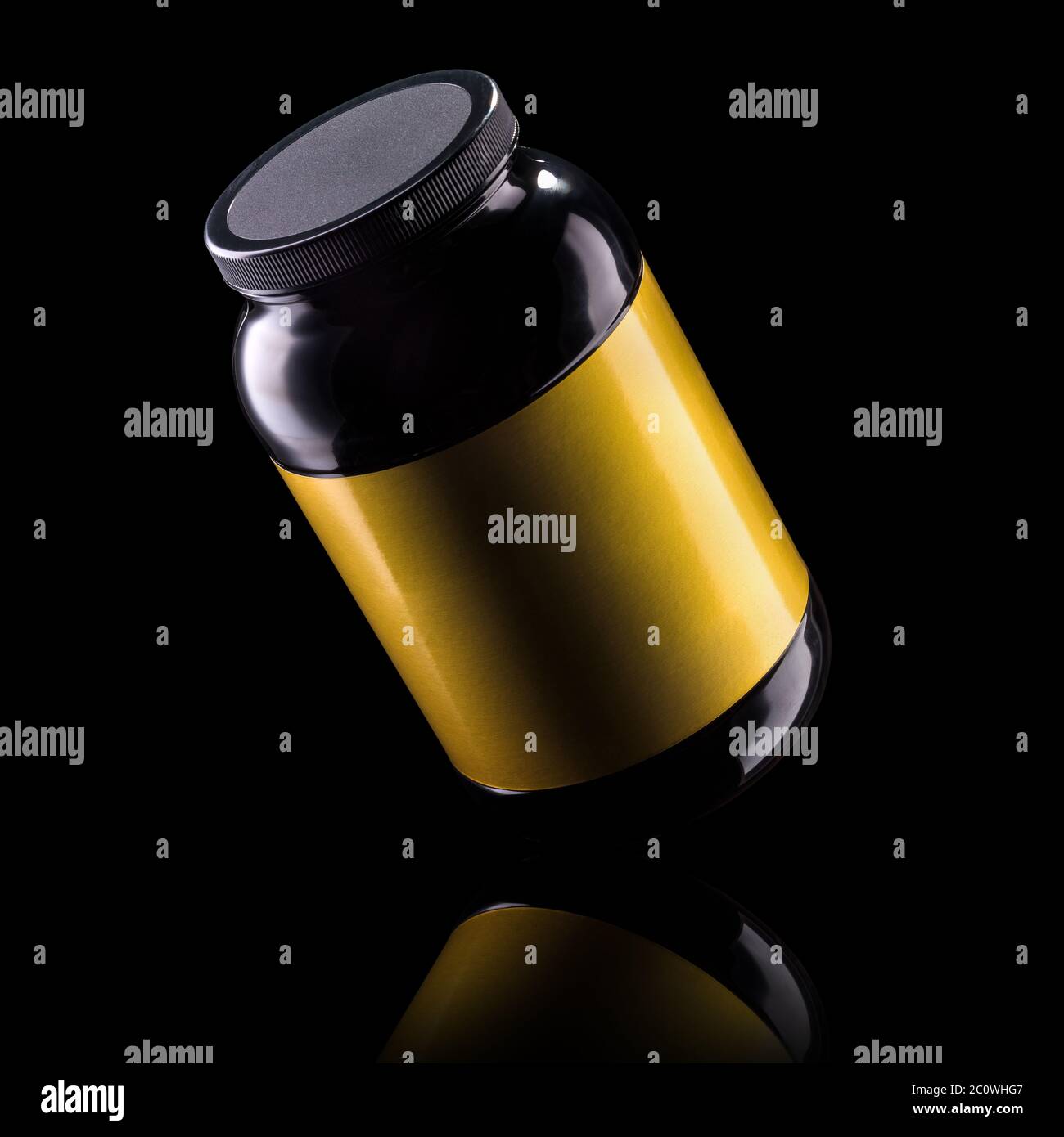 Sport nutrition like whey protein casein, bcaa, creatine plastic jar