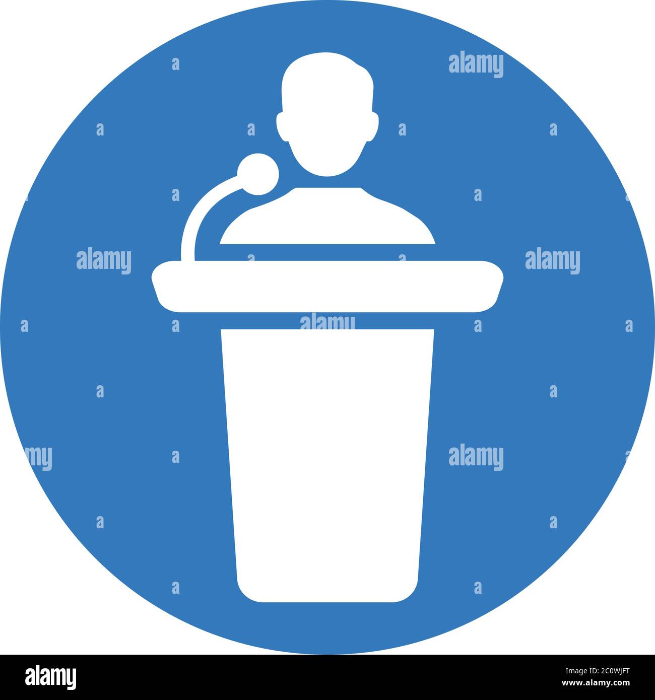 Beautiful, meticulously designed of Conference presentation icon, presenter, speaker. Stock Vector