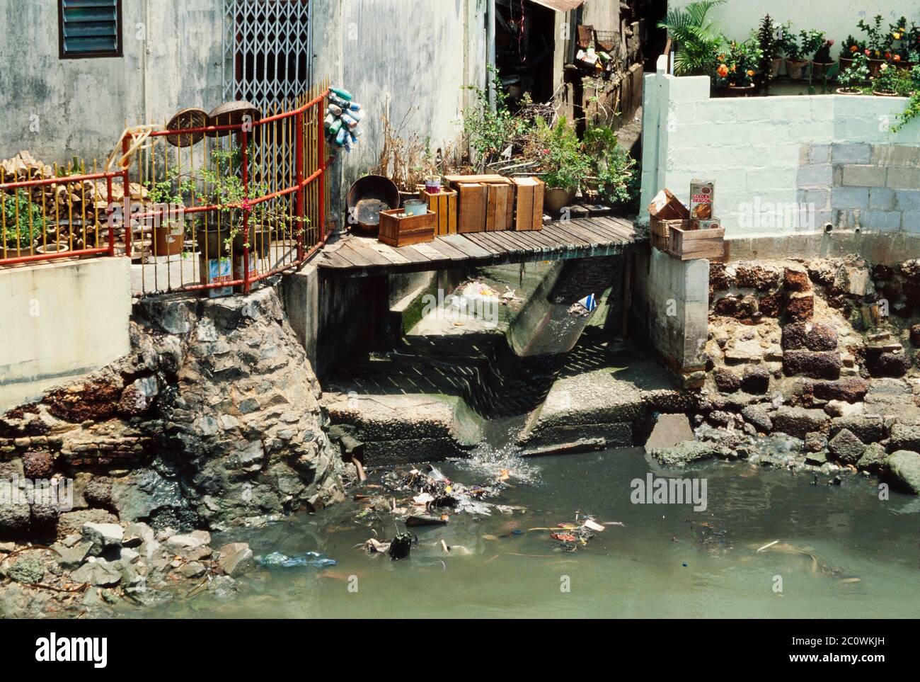 Open Drain Discharge Feed Malaysia Stock Photo Alamy