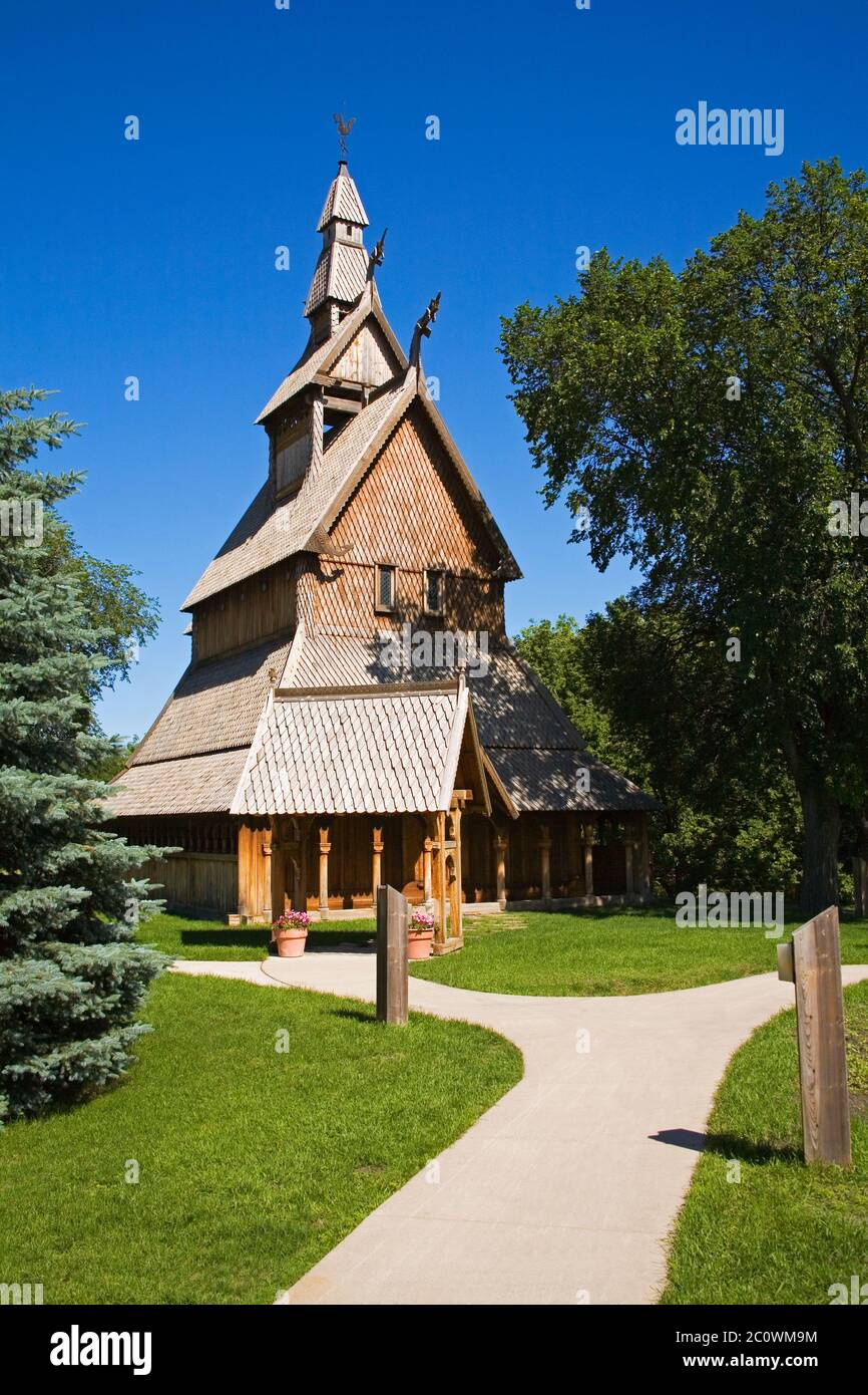 Hopperstad Stave Church at the Hjemkomst Center, Moorhead City