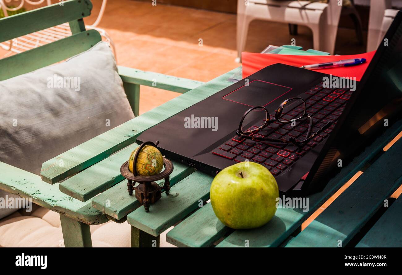 Working from home - Remotely - New normal Stock Photo