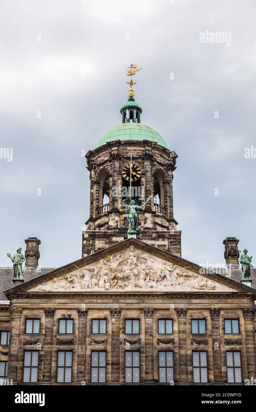 Clock tower in Amsterdam Stock Photo Alamy