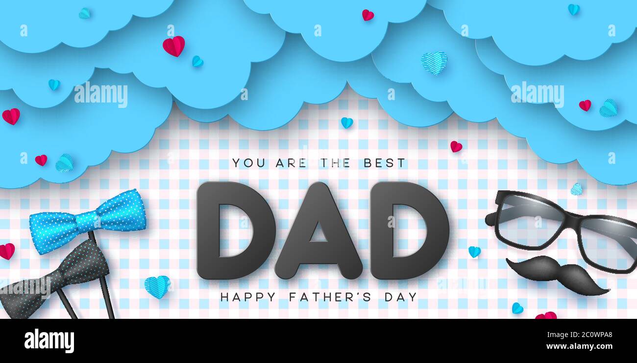 Happy Fathers Day typographic design. Stock Vector
