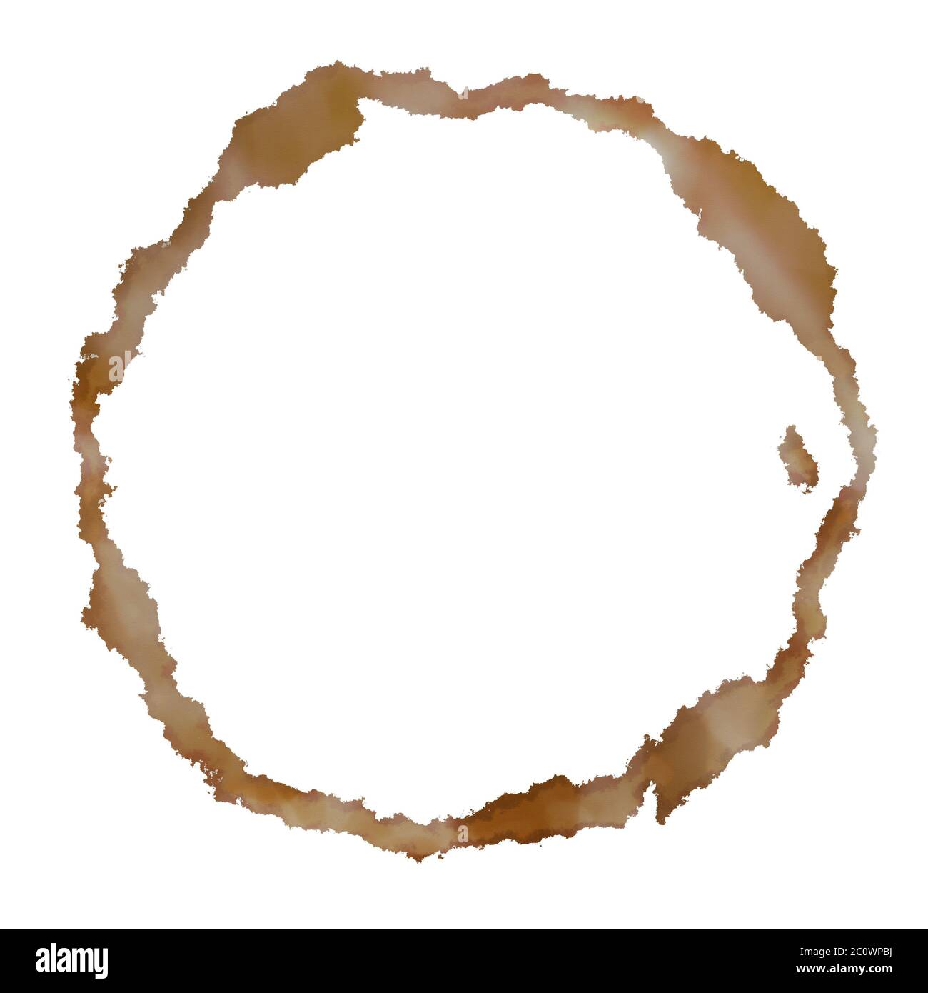 isolated cofee stain on white background Stock Photo