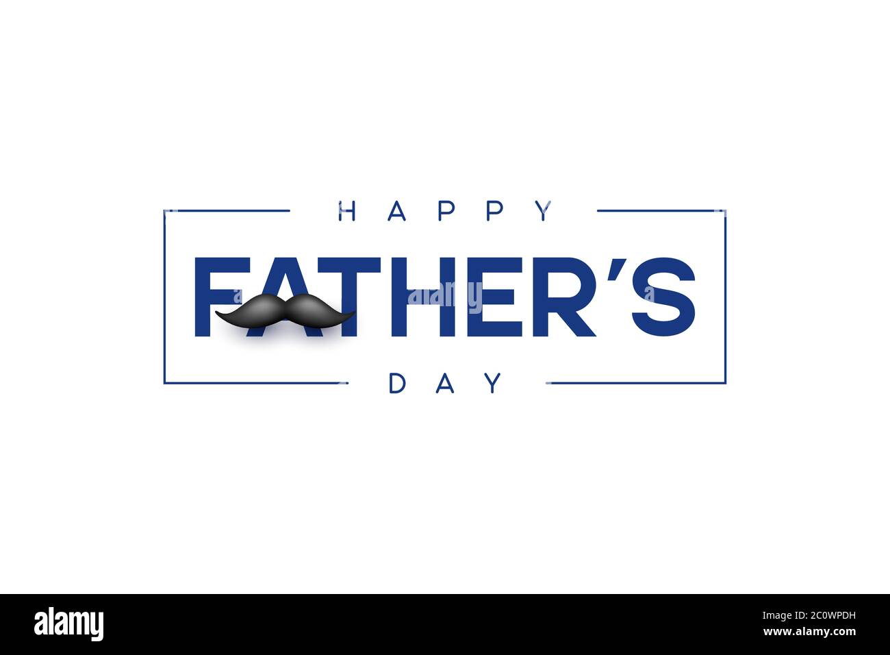 Happy Fathers Day typography design. Stock Vector