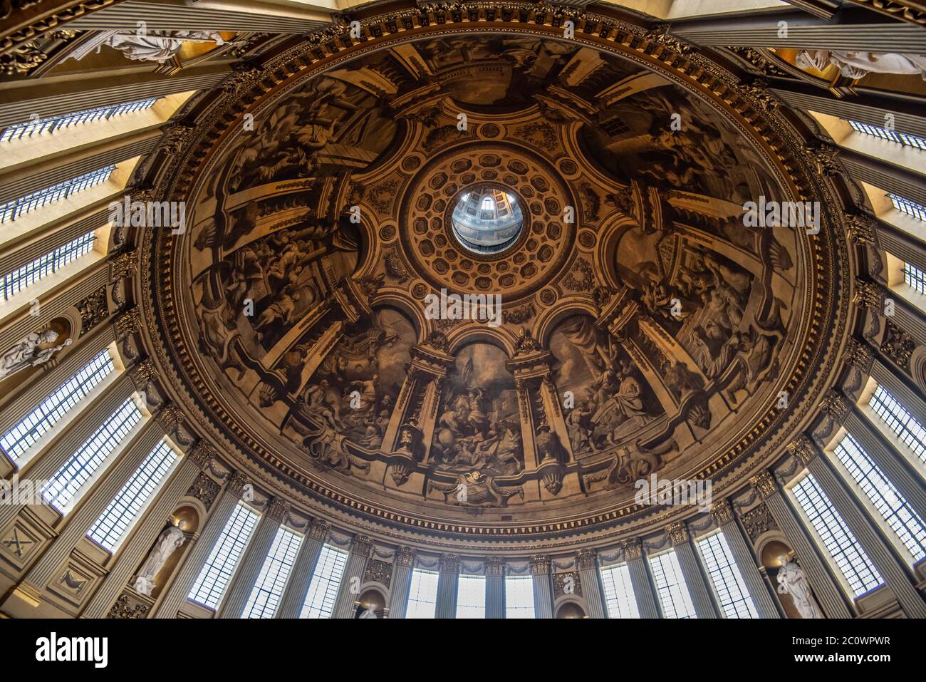 St Paul's Cathedral, London, England. Inside the cathedral taken from the Whispering Gallery. Stock Photo