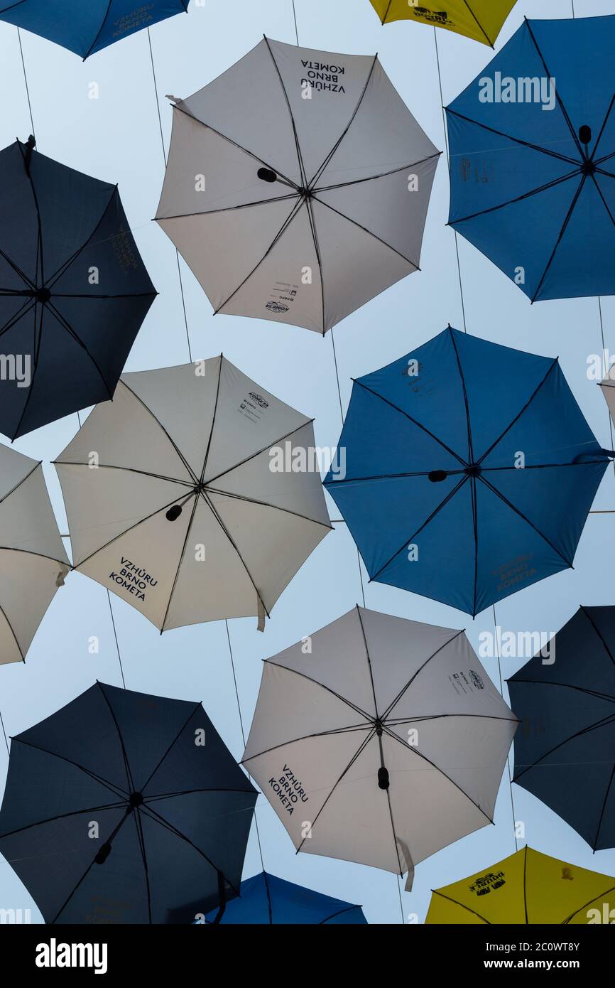 Umbrella ceiling in the city Stock Photo Alamy