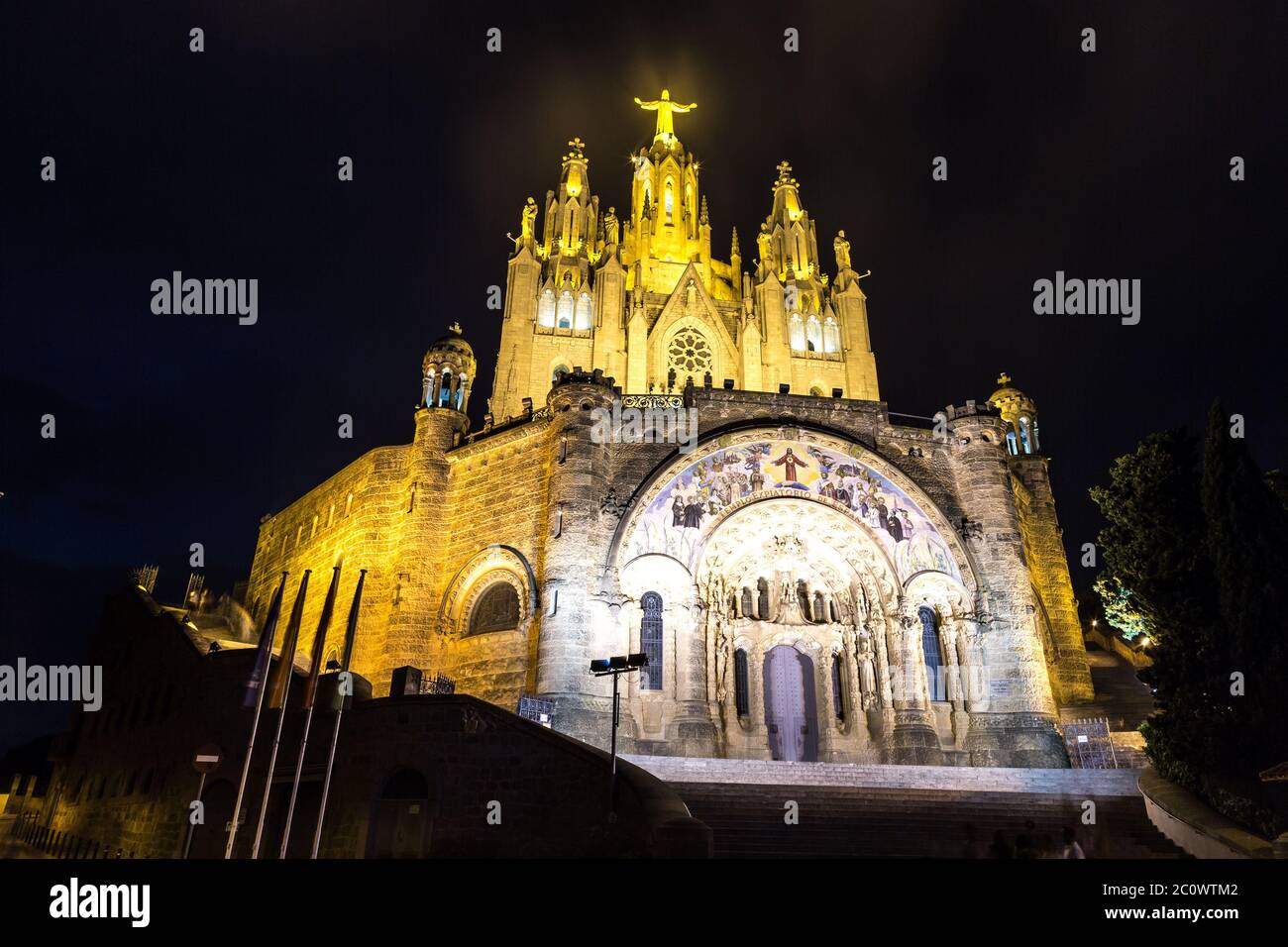 Church of the Sacred heart of Jesus in Barcelona Stock Photo