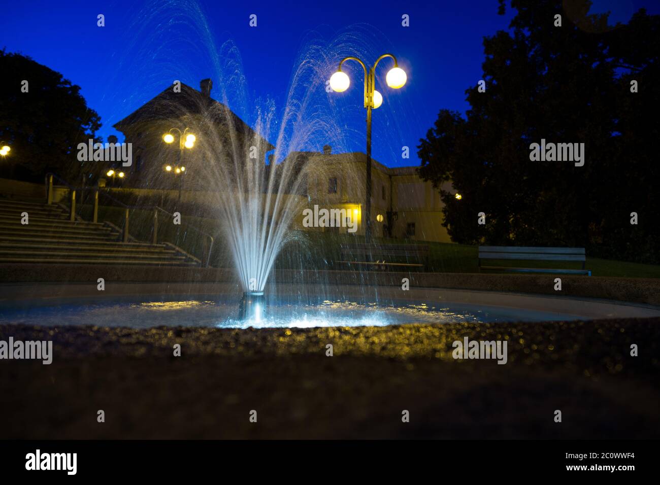 Fountain in the park Stock Photo - Alamy
