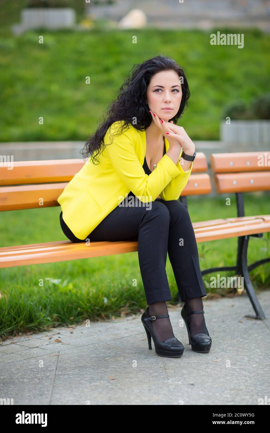 Portrait Of Young Smiling Beautiful Woman Stock Photo - Alamy