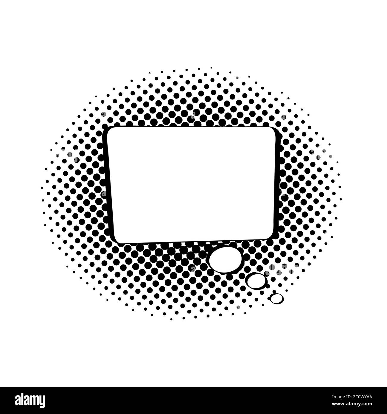 Rectangular empty speech balloon flat icon vector isolated Stock Vector ...