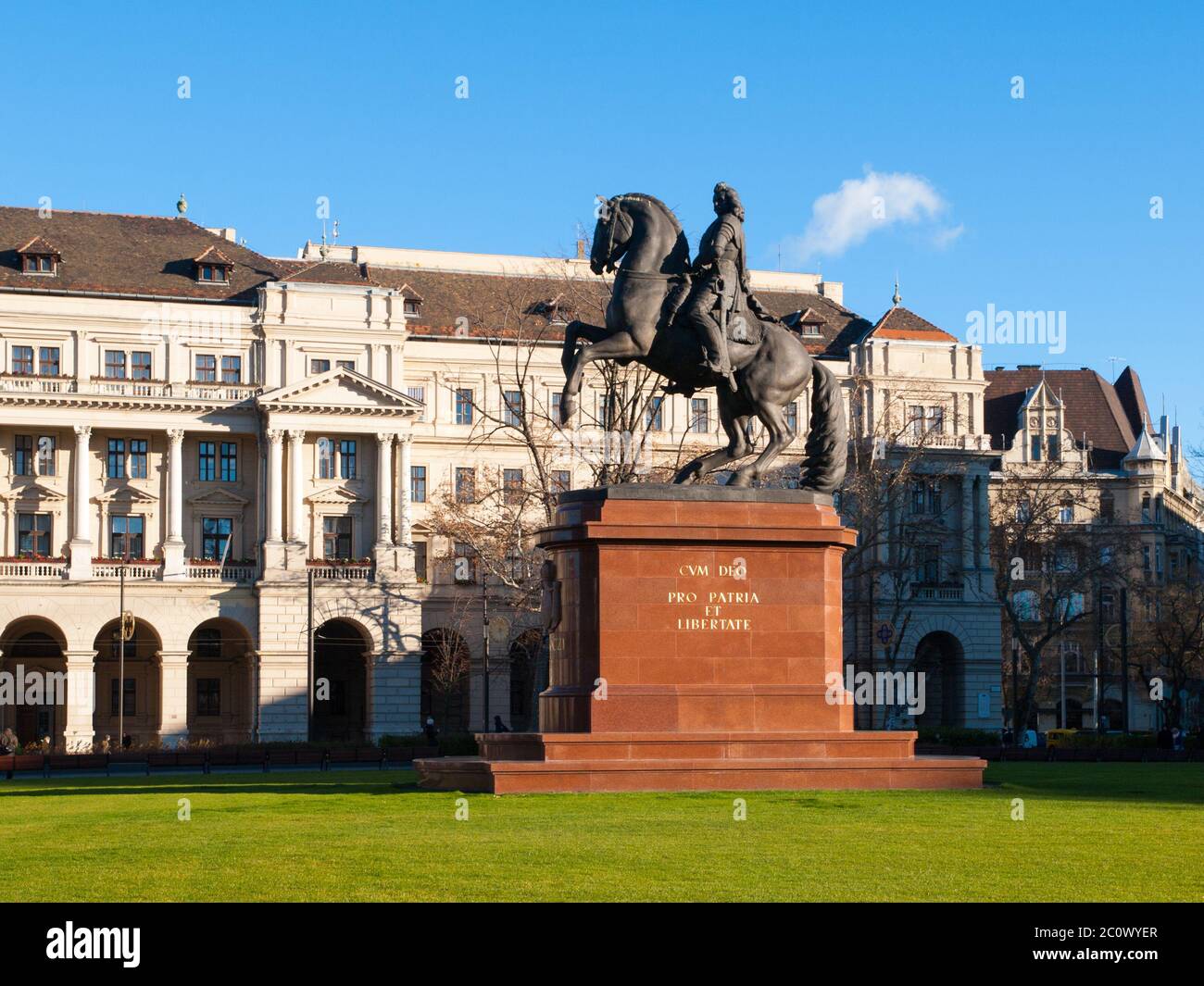 Equestrian Statue Of Ferenc Rakoczi Mounted On A Horse Kossuth Lajos Square Budapest Capital City Of Hungary Europe Stock Photo Alamy