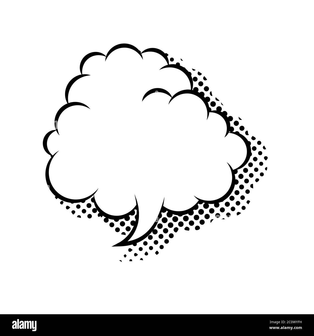 Speech bubble cloud view flat icon vector isolated Stock Vector Image ...