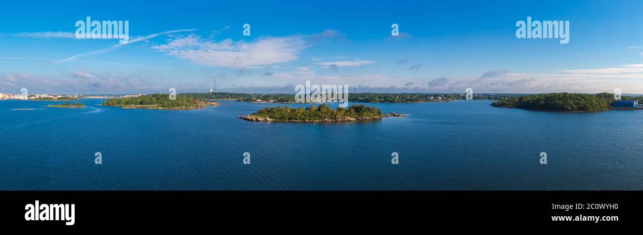 Swedish coast in summer season Stock Photo