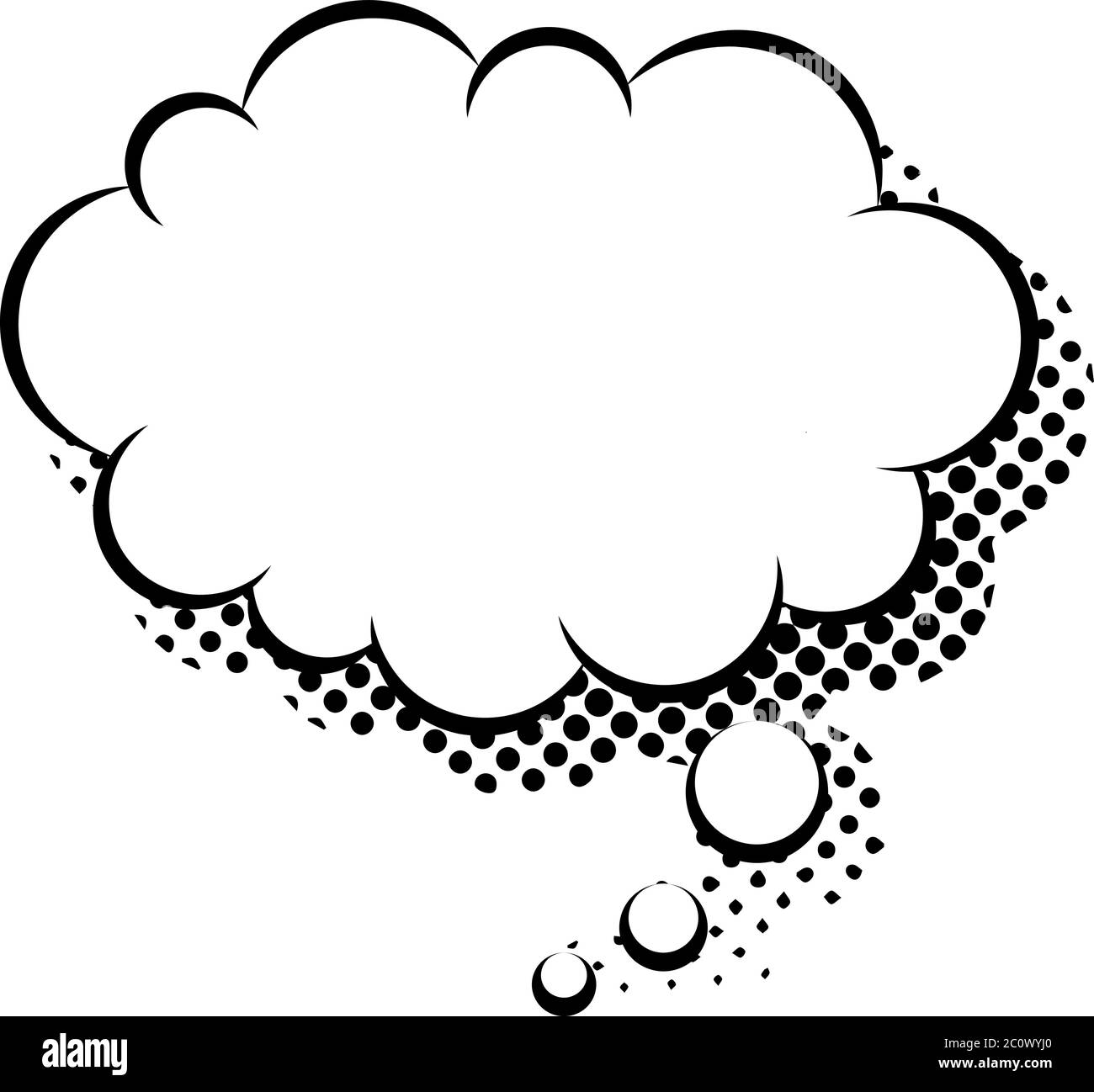 Speech bubble in the form of a cloud vector flat isolated Stock Vector