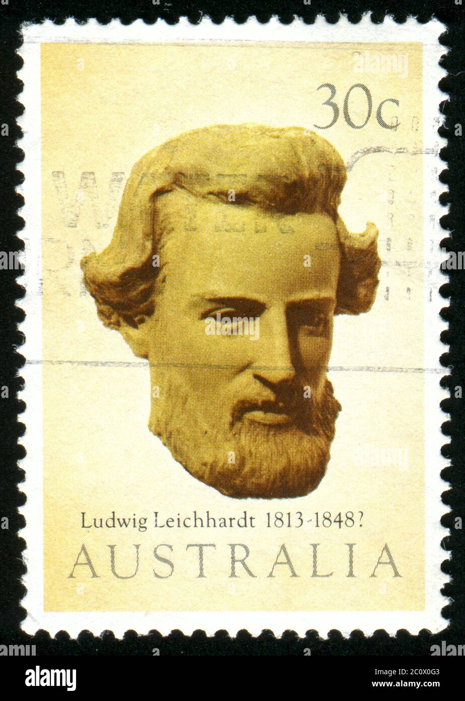 AUSTRALIA - CIRCA 1983: stamp printed by Australia, shows Ludwig Leichhardt, circa 1983 Stock Photo