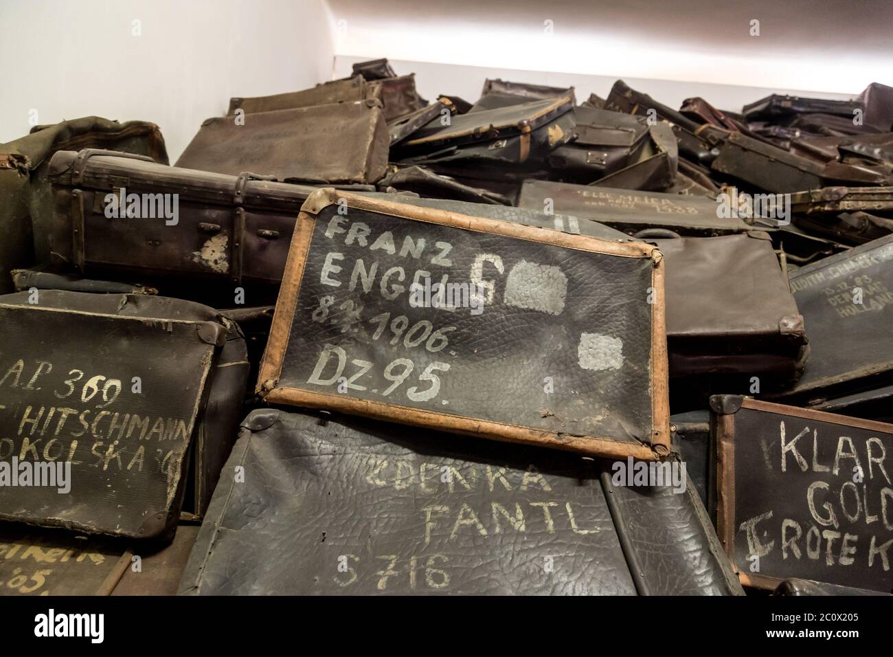 Bags of victims in Auschwitz Stock Photo - Alamy