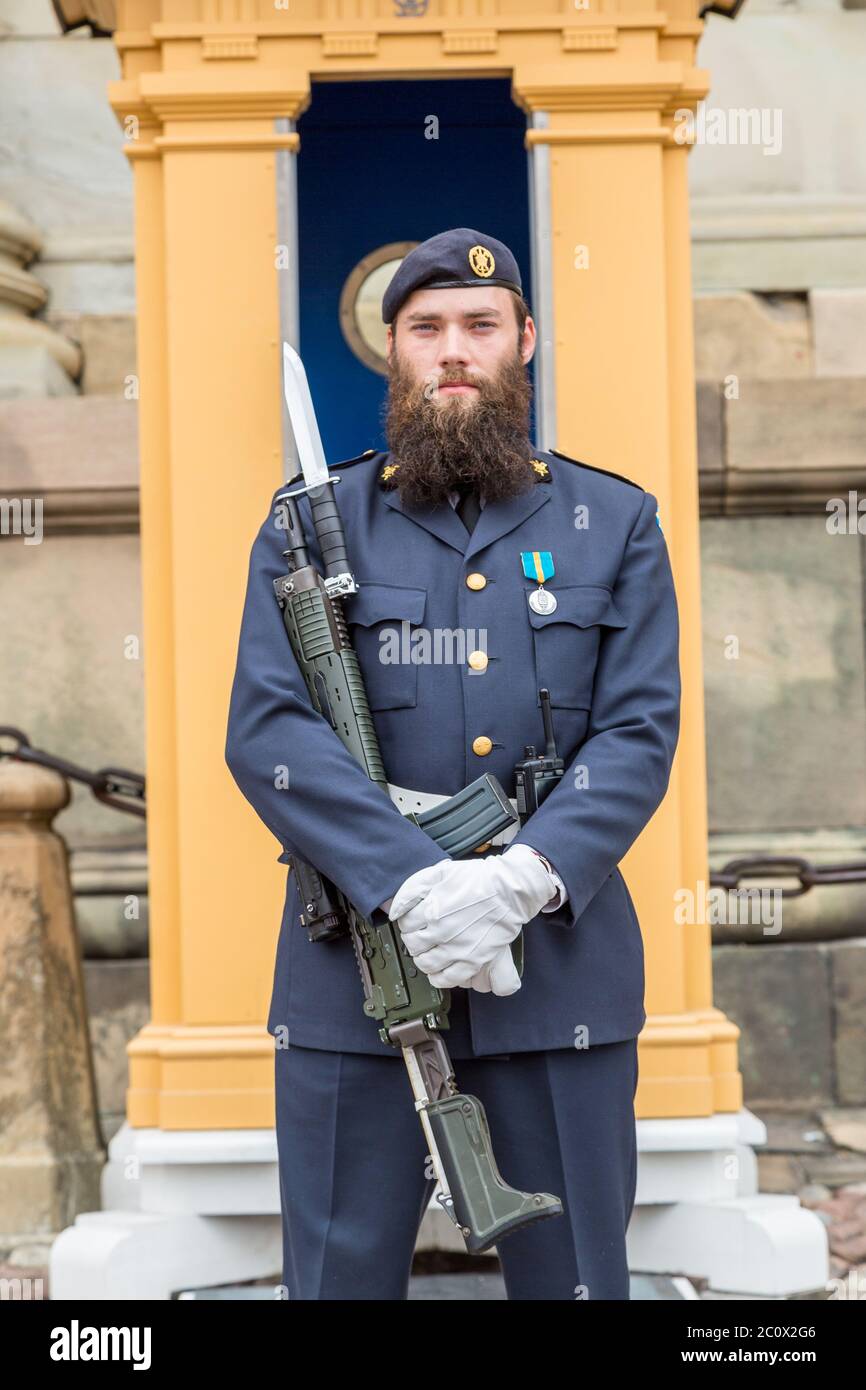 Royal Guards in stockholm Stock Photo