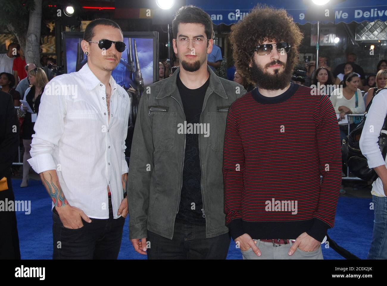 Linkin Park at the Los Angeles Premiere of "Transformers" held at the