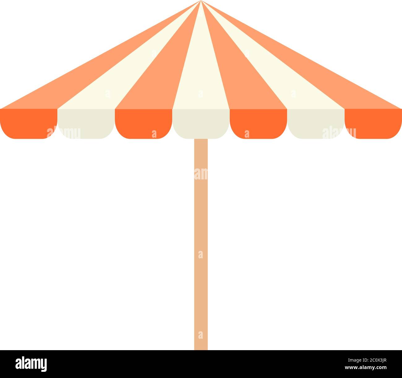 Beach umbrella vector icon flat isolated Stock Vector