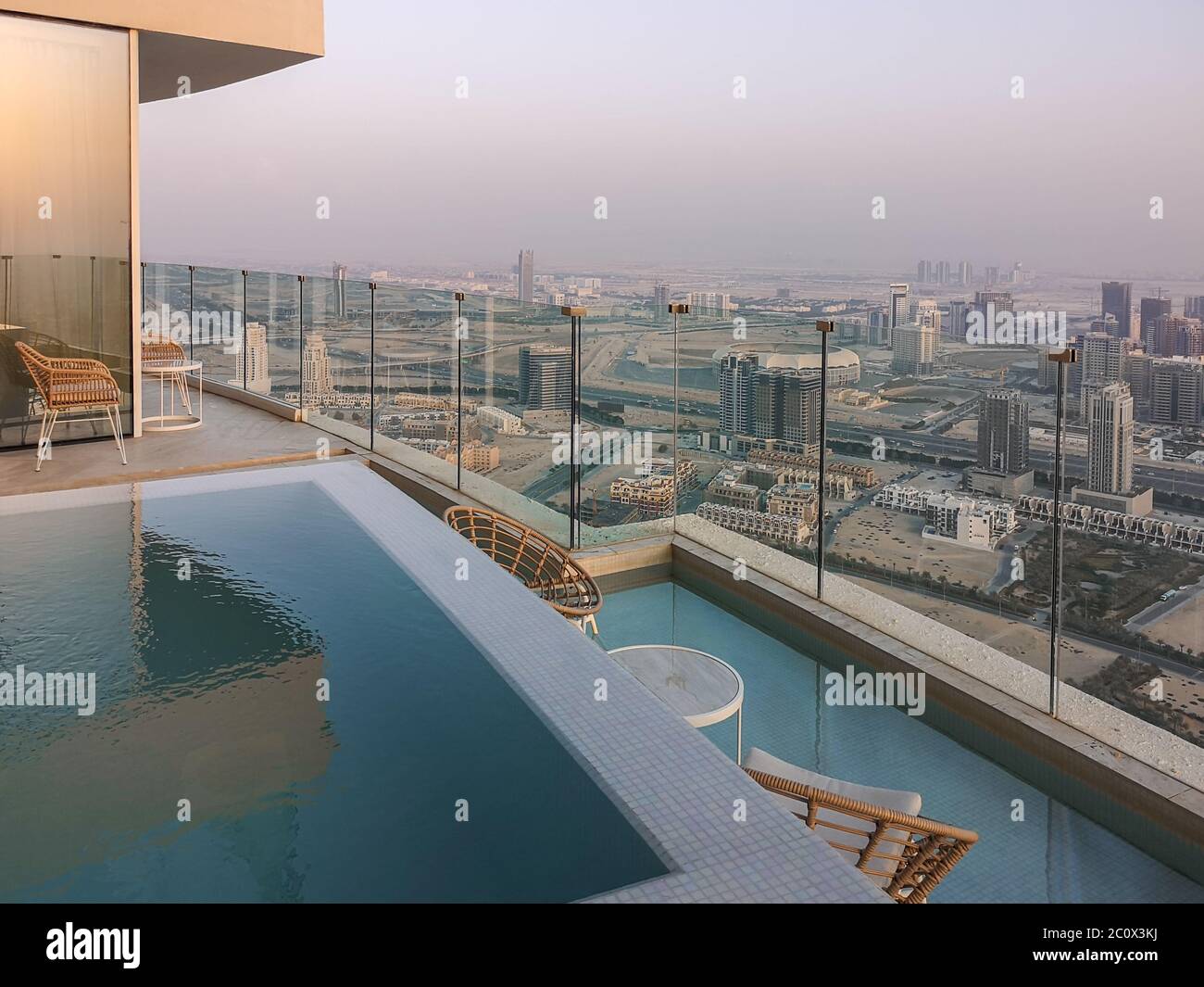 Private luxurious hotel apartment with private pool in a tower on a
