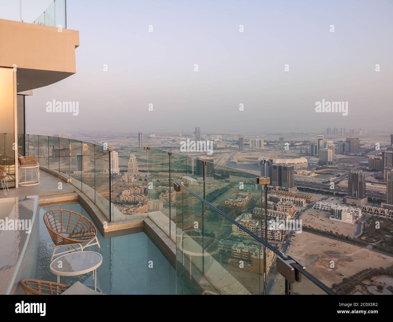 Private luxurious hotel apartment with private pool in a tower on a