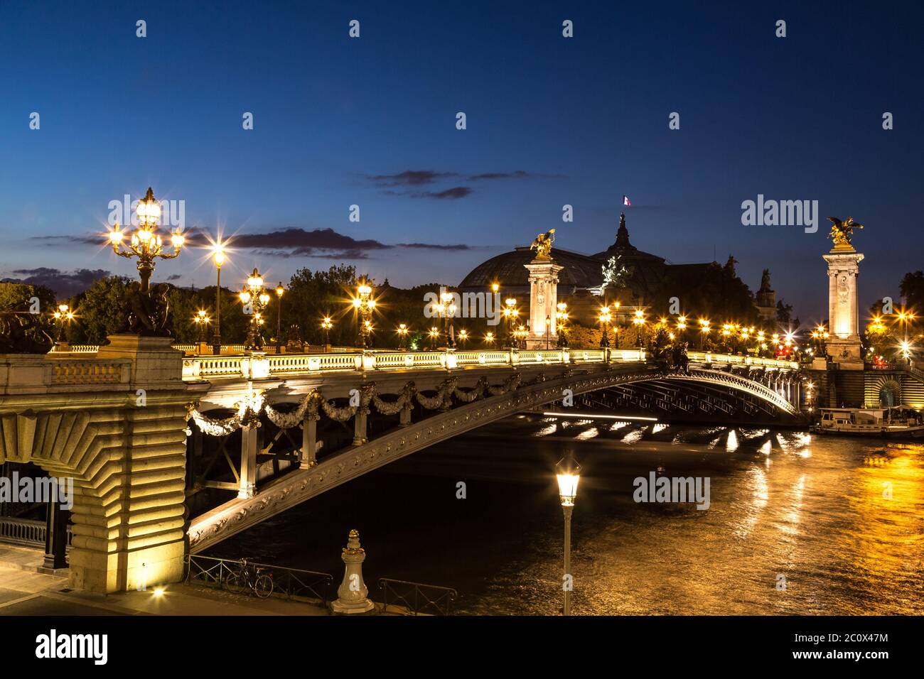 Bridge of the Alexandre III in Paris Stock Photo