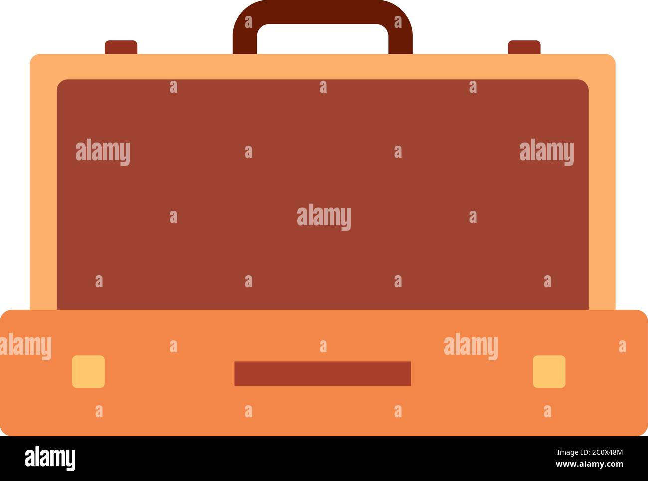 Suitcase for clothes vector icon flat isolated Stock Vector