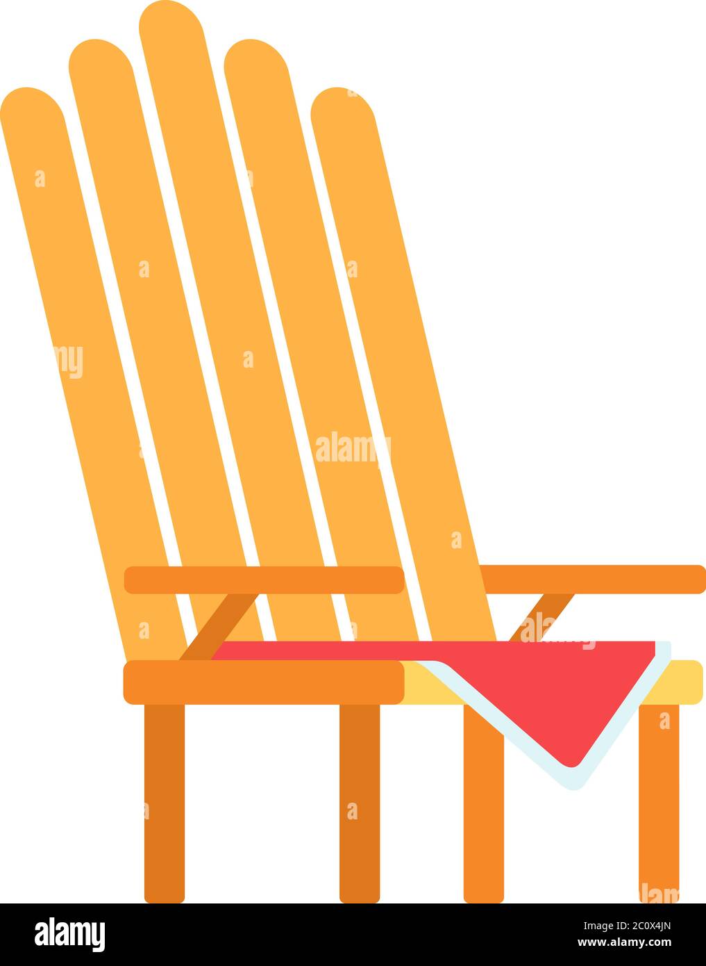 Picnic armchair vector icon flat isolated Stock Vector
