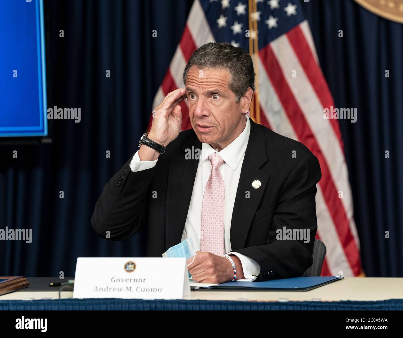 New York, United States. 12th June, 2020. Governor Andrew Cuomo speaks after signing 'Say Their Name' police reform agenda package at office on 633 3rd Avenue (Photo by Lev Radin/Pacific Press) Credit: Pacific Press Agency/Alamy Live News Stock Photo
