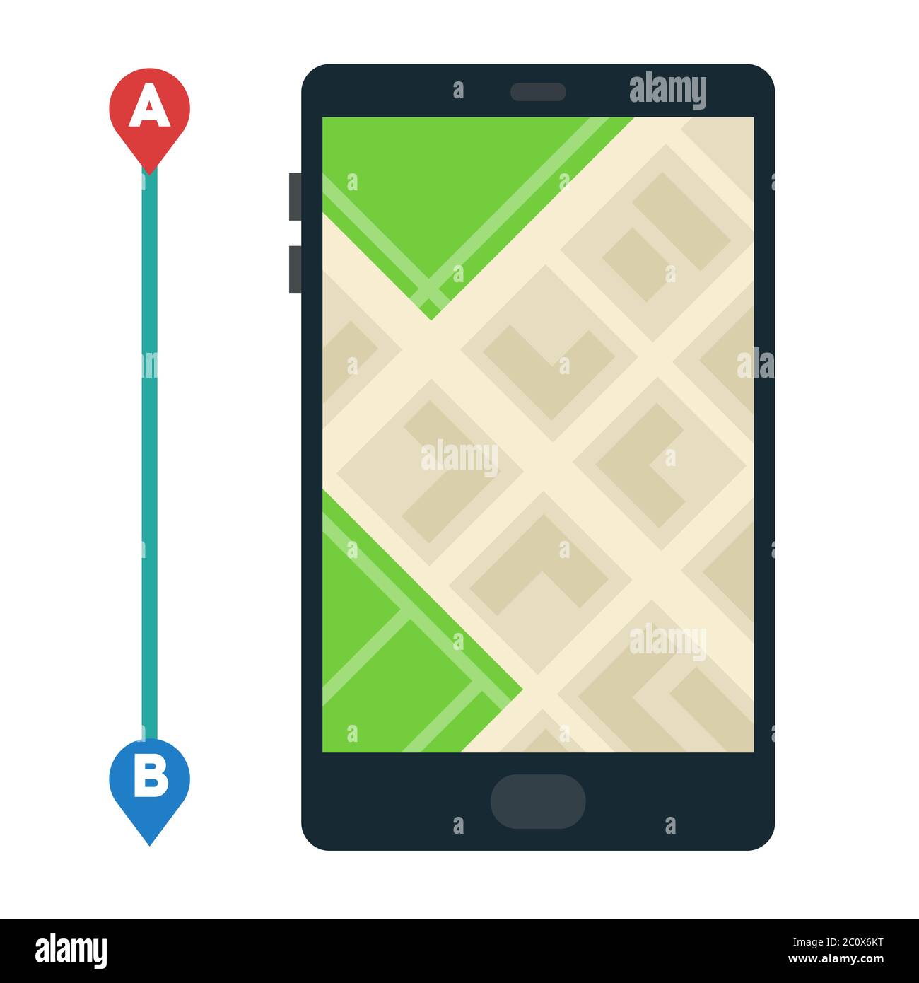 Straight line map hi-res stock photography and images - Alamy
