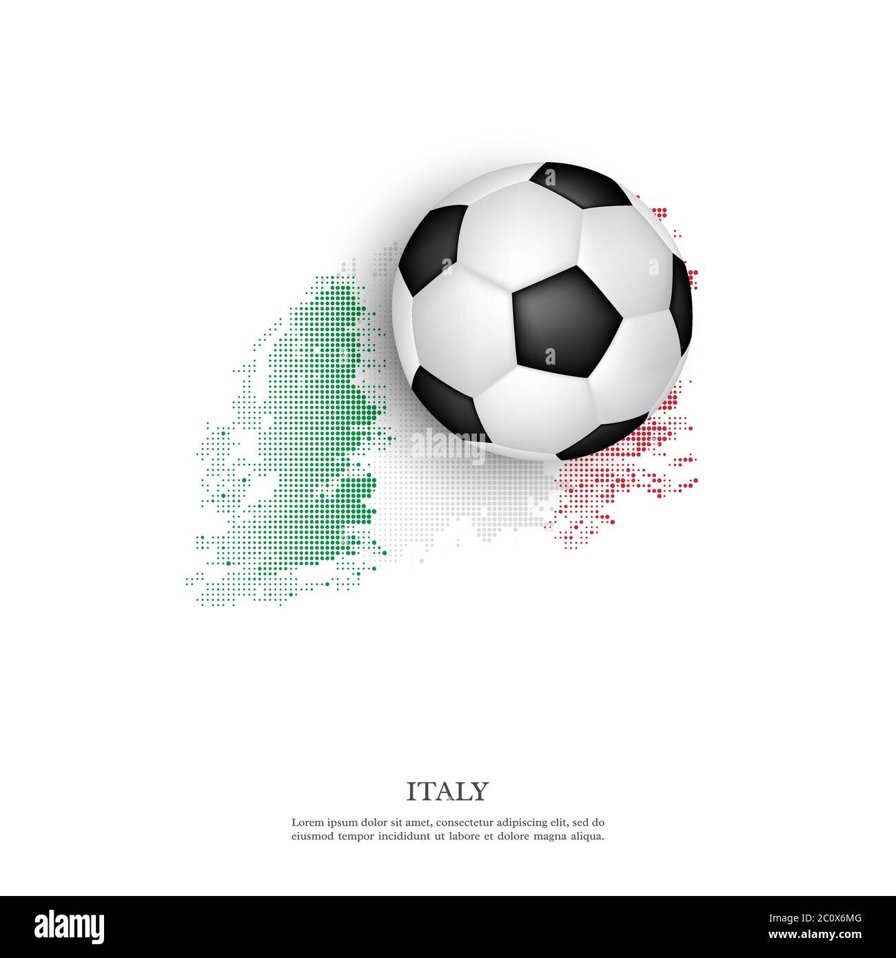 Soccer ball on Italian flag Stock Vector Image & Art Alamy
