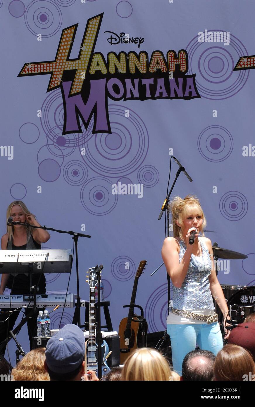 Miley Cyrus performs as Hannah Montana at the Disney Channel Superstar
