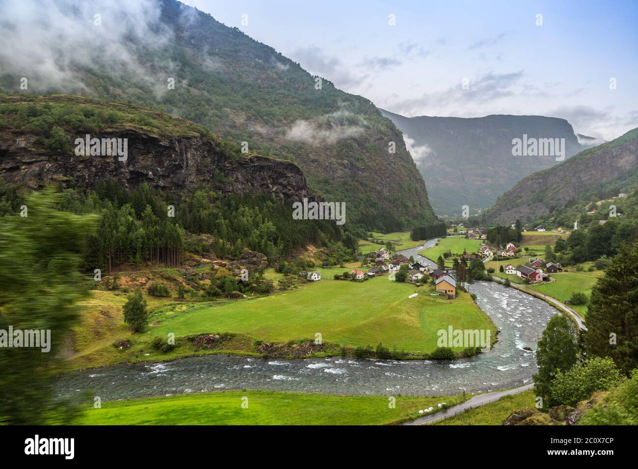 Country summer landscape, Norway Stock Photo