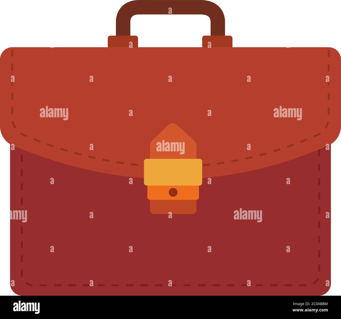 Brown diplomat for documents vector icon flat isolated Stock Vector