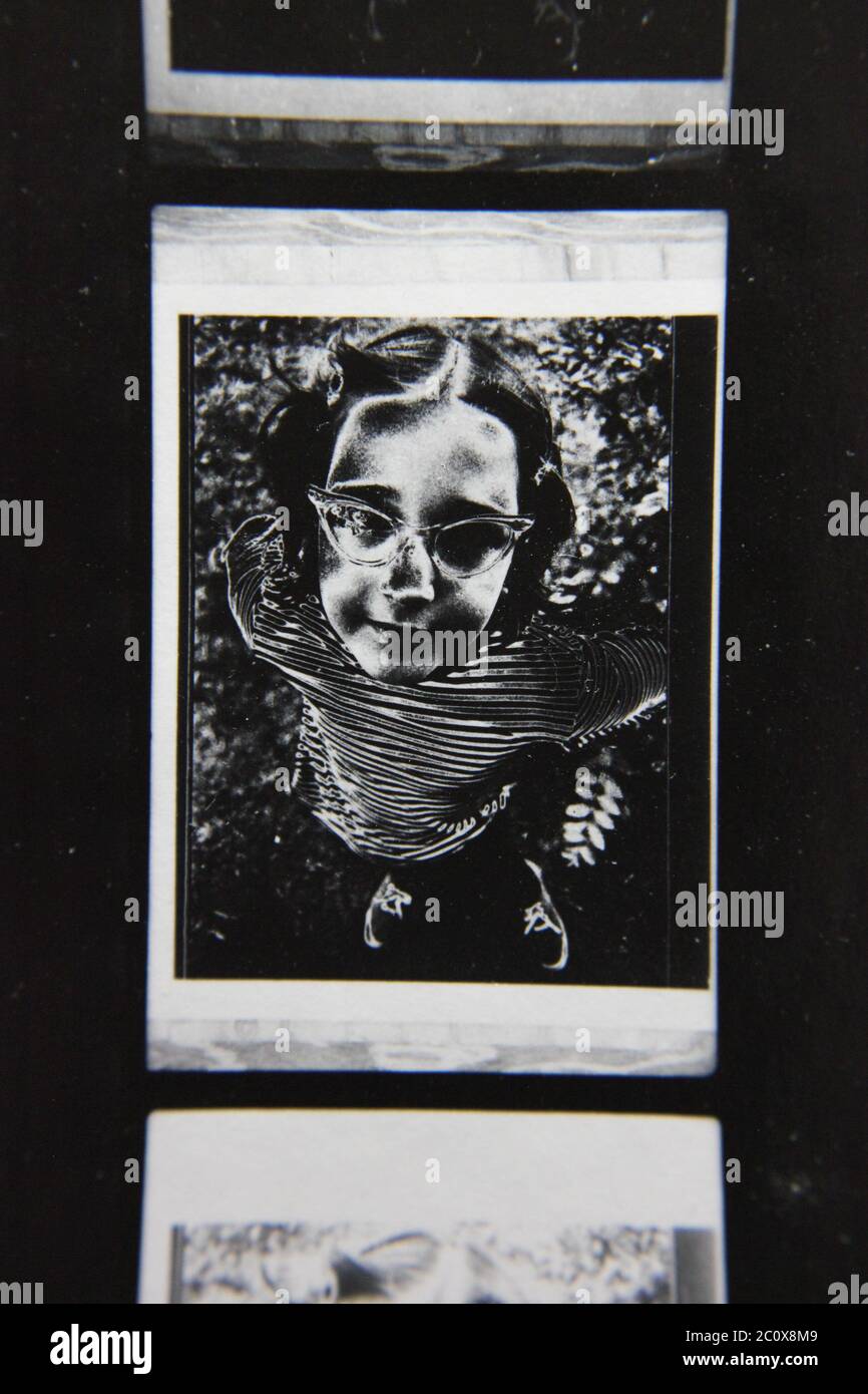 Fine 1970s vintage black and white photography of a young girl in a ...