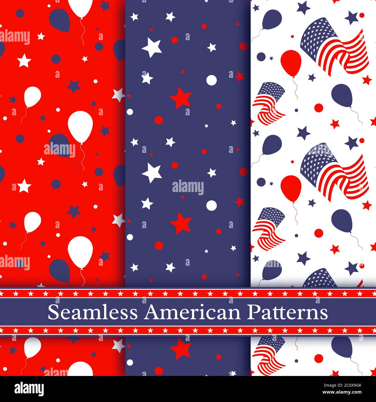 Seamless american patterns Stock Vector Image & Art Alamy