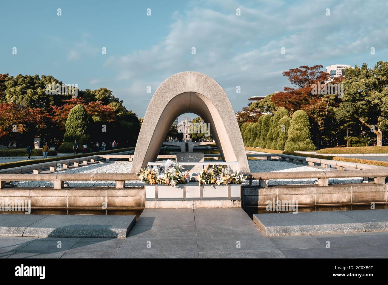 Children's Peace Monument to victims of WWII atomic bomb in Hiroshima Japan Stock Photo