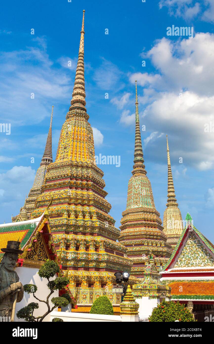 Wat Pho Temple in Bangkok in a summer day Stock Photo - Alamy