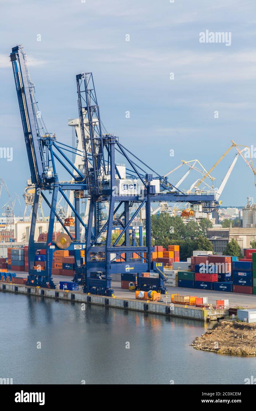 Deepwater Container Terminal in Gdansk Stock Photo